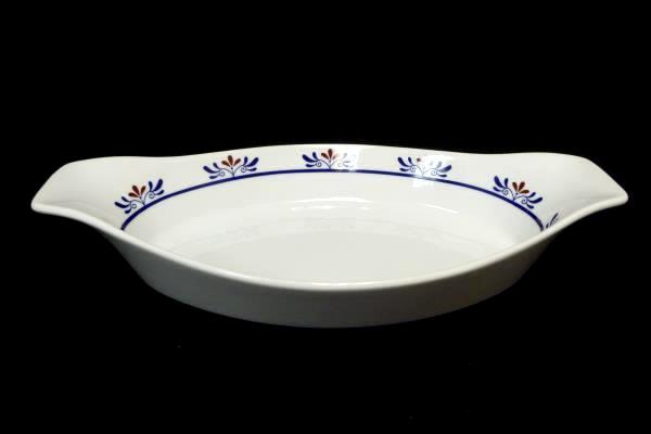 Set of 2 Vintage Fine Porcelain Serving Bowl & Oval Dish Handles Japan Ovenproof