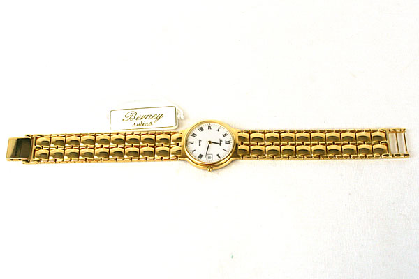 Berney Swiss Quartz Movement Mens Wristwatch With Bubble Bracelet Band
