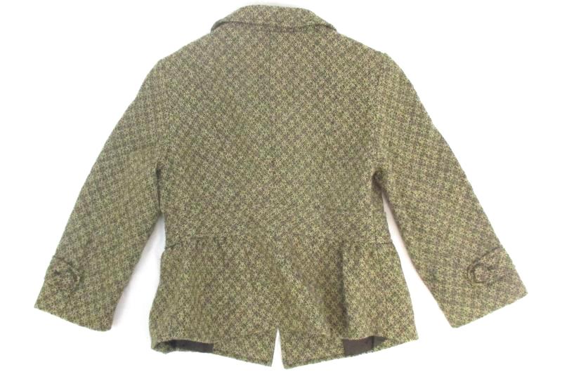 Ann Taylor Loft Women's Brown Tweed Petite Blazer Suit Jacket Button Up Size 00P