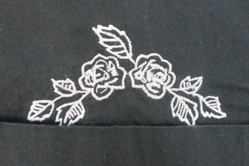 Bugatchi Uomo Vtg Black Western Button Up Shirt Floral Embroidery Mens Size M