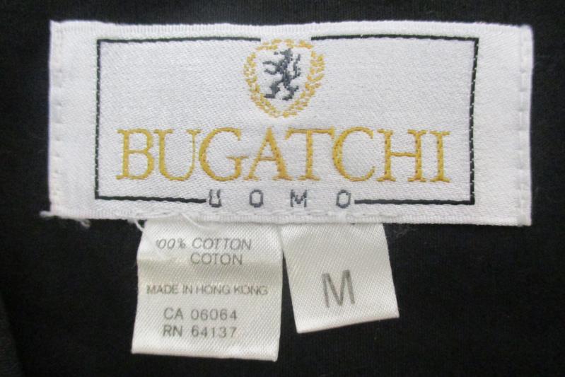 Bugatchi Uomo Vtg Black Western Button Up Shirt Floral Embroidery Mens Size M