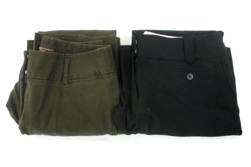 Lot of 2 Women's Pants Ann Taylor and Dana Buchman Signature Size 6 Green Brown