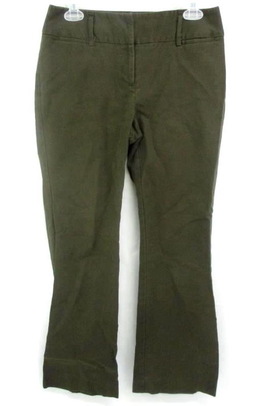 Lot of 2 Women's Pants Ann Taylor and Dana Buchman Signature Size 6 Green Brown