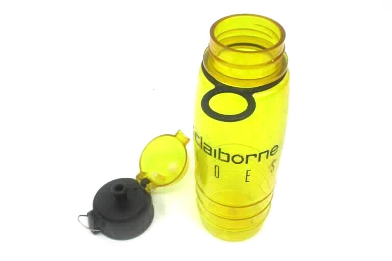Liz Claiborne Shoes Water Bottle Advertisement Yellow and Black Plastic