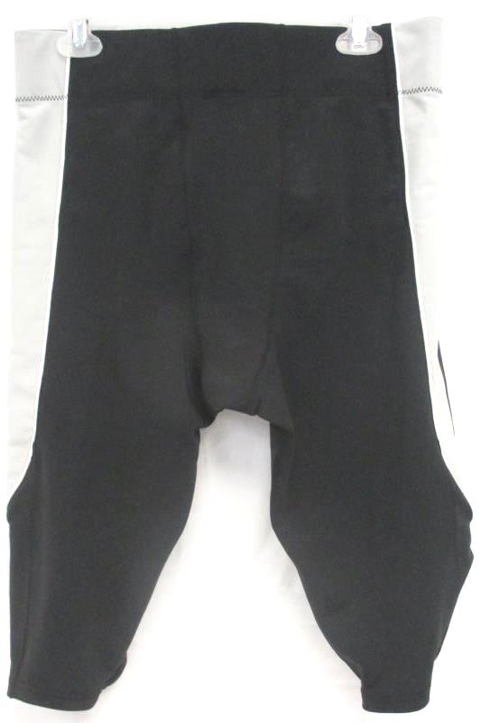 D1 Sports Men's Football Pants Slotted Waist Black Gray White Size Large