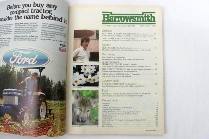 Vintage Harrowsmith Magazine Number 11 Tracking The Wolf 1987 September October
