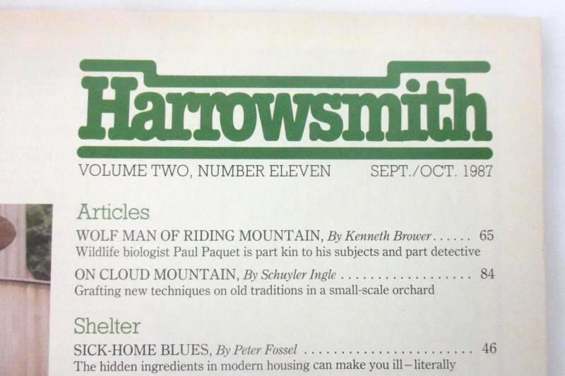 Vintage Harrowsmith Magazine Number 11 Tracking The Wolf 1987 September October
