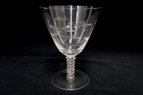 4 Replacement Etched Glass Floral Sorbet Cordial Champagne Stemware Crystal