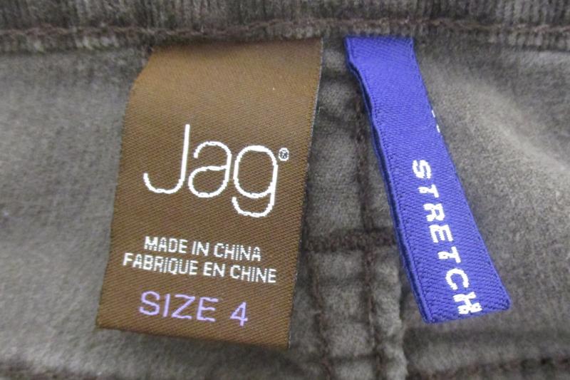 Jag Women's Western Glove Works Stretch Corduroy Brown Pants Sz 4