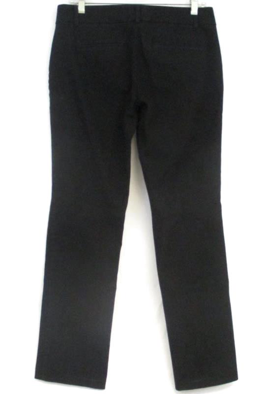 Ann Taylor Women's Signature Flat Front Cotton Blend Black Pants Sz 6
