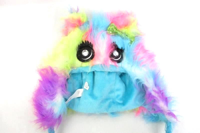 Justice Girl's Winter Hat Fuzzy Creature Multi Color One Size