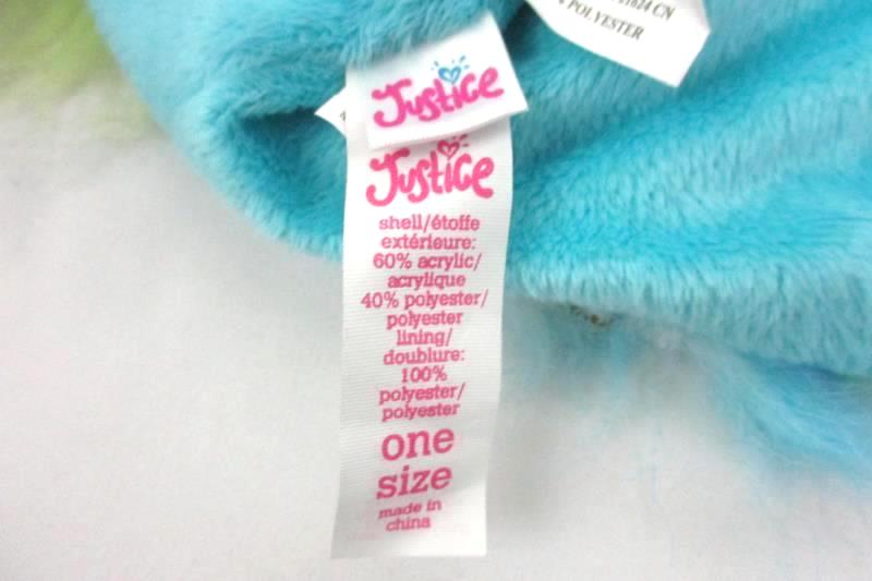 Justice Girl's Winter Hat Fuzzy Creature Multi Color One Size