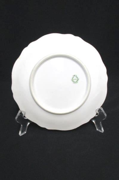 Vintage O & EG Royal Austria Salad Plate Hand Painted Opalescent Orange