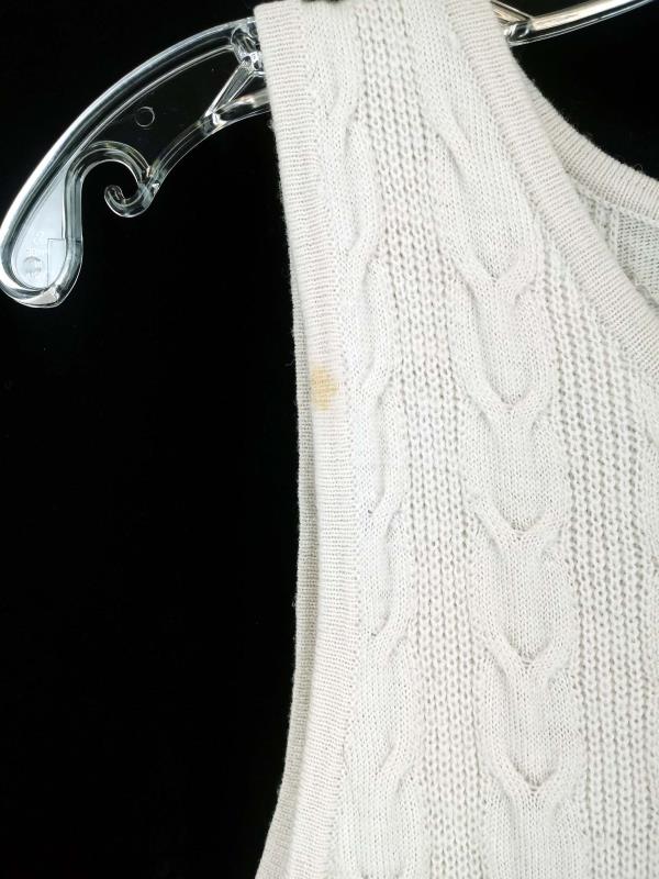 Far Away From Close Ivory Sweater Dress Wool Cable Knit Size M