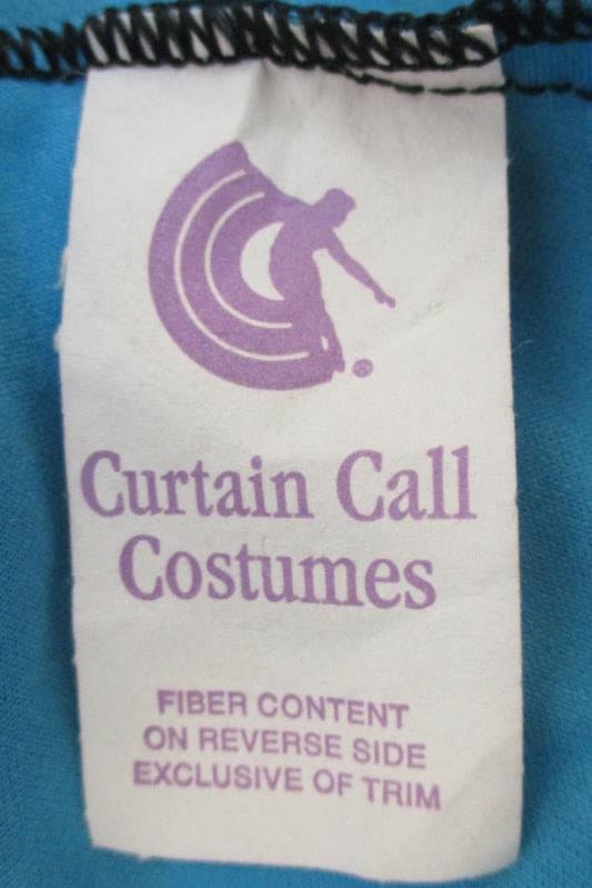 Curtain Call Costume Hip Hop Dance 2 Piece Set Sequin Teal Black Size AME