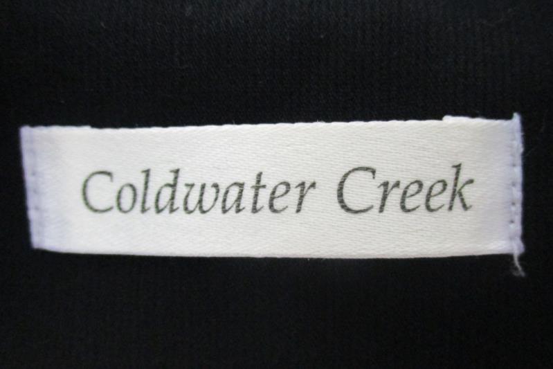 Coldwater Creek Women's Black One Button Front Blazer Embroidered Sleeves Sz 10