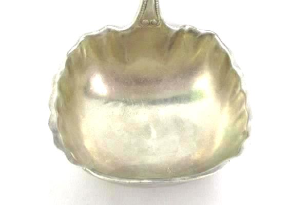 Rare Whiting Sterling Silver Ladle Scalloped Square Bowl Gravy Cream Pat App
