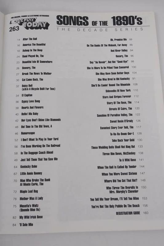 EZ Play Today #263, Songs of the 1890's, The Decade Series Songbook