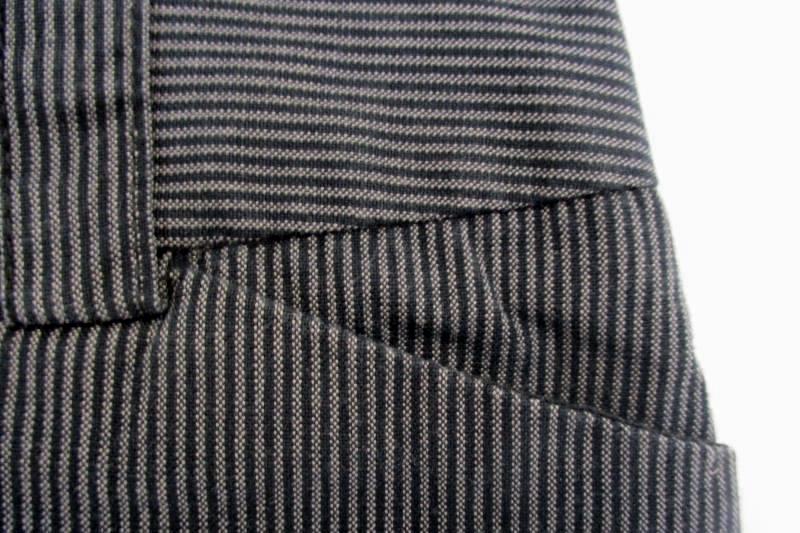 Talobots Petite Pencil Skirt Stretch Navy Blue Striped Zip Button Womens Size 2P
