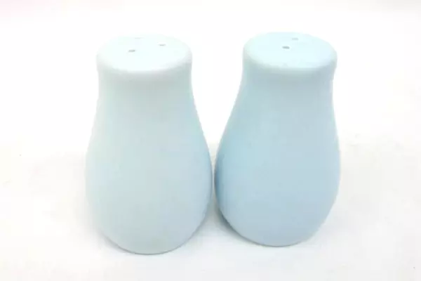 Blue Souvenir Branson Missouri Salt And Pepper Shakers Floral Design Hummingbird