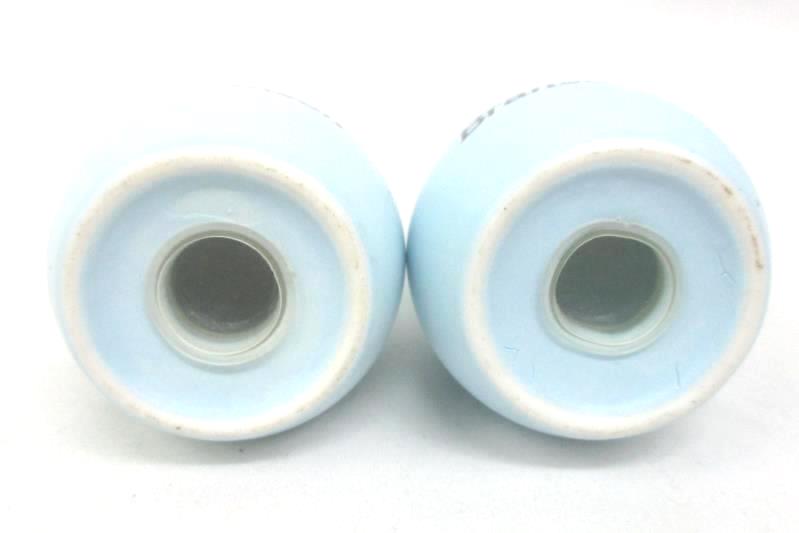 Blue Souvenir Branson Missouri Salt And Pepper Shakers Floral Design Hummingbird