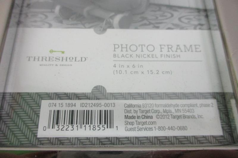 Lot of 2 Metal Finish Photo Frames For 4 x 6 Photos