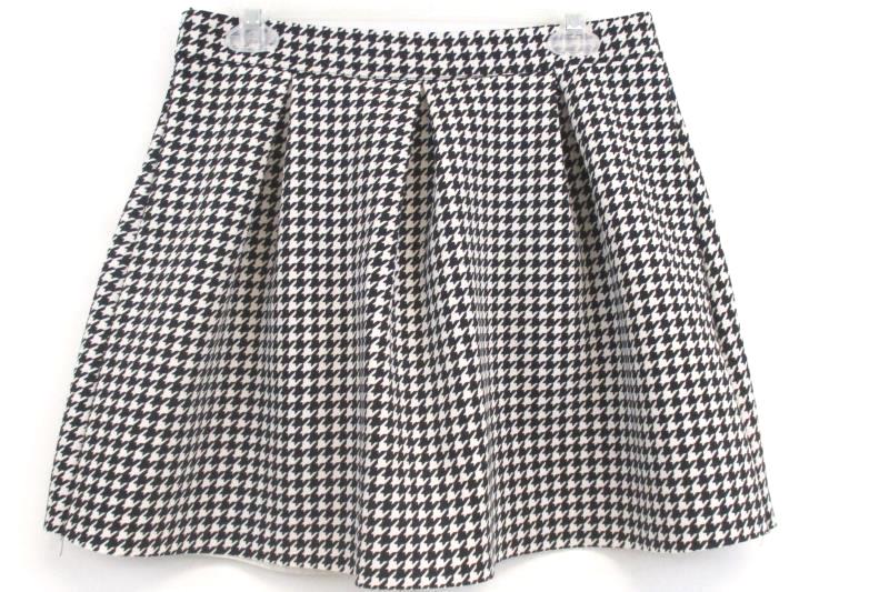 Cotton On Women's Australian Houndstooth Pleated Skirt Polyester Blend Sz M