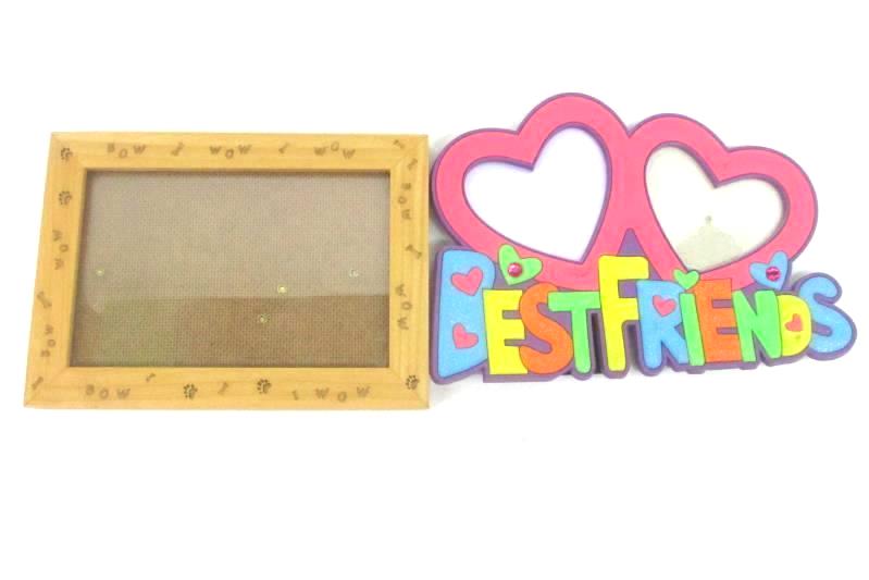Lot of 3 Decorative Frames Best Friends I Love You Bow Wow