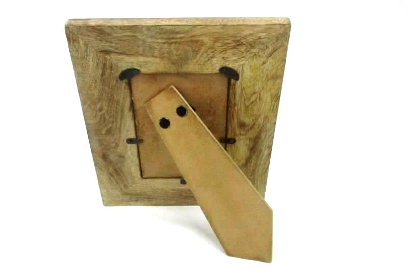 Wood Frame With Brass and Aluminum Accents for 6.25 x 4 in Photos