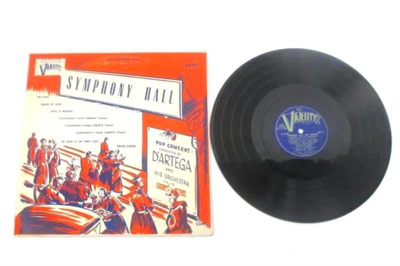 D'Artega And His Orchestra Symphony Hall Pop Concert 10in Vinyl 33 RPM LP Record