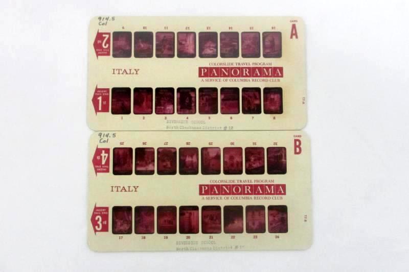 Vintage Panorama Colorslide Program Slides Featuring Italy Columbia Record Club