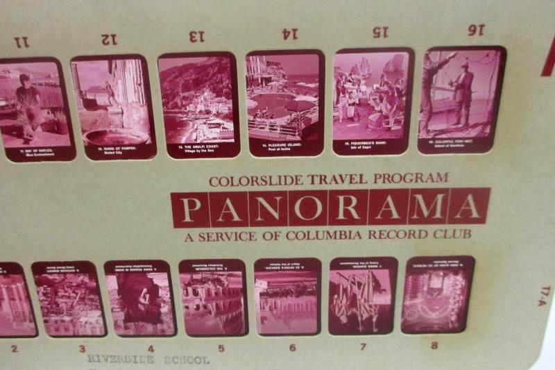 Vintage Panorama Colorslide Program Slides Featuring Italy Columbia Record Club