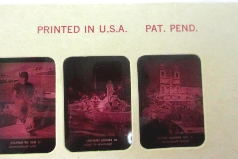 Vintage Panorama Colorslide Program Slides Featuring Italy Columbia Record Club