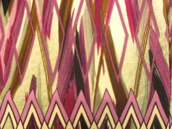 Danny And Nicole Women's Purple Geometric Print Tunic Top Blouse Stretch Size 14
