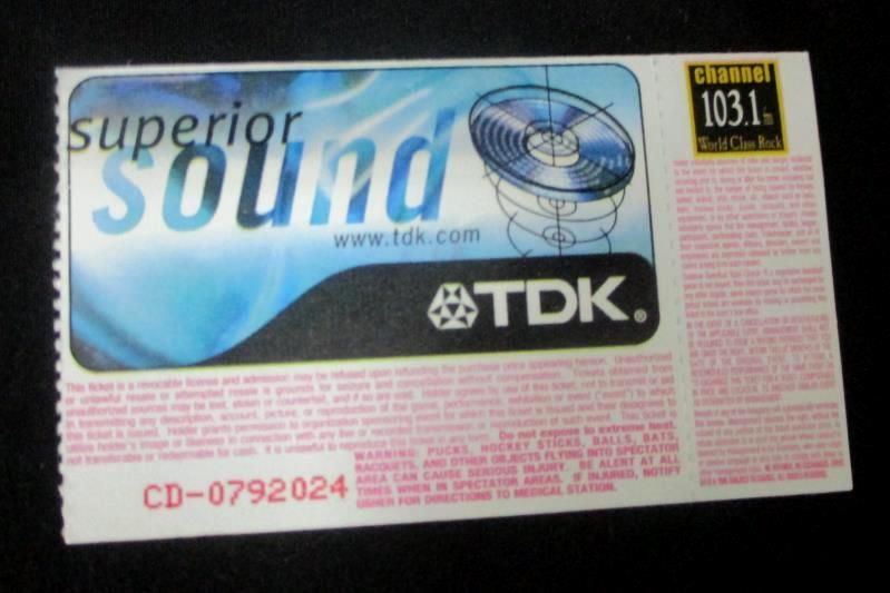 Bad Company Concert Ticket Stub Greek Theatre August 8 1999