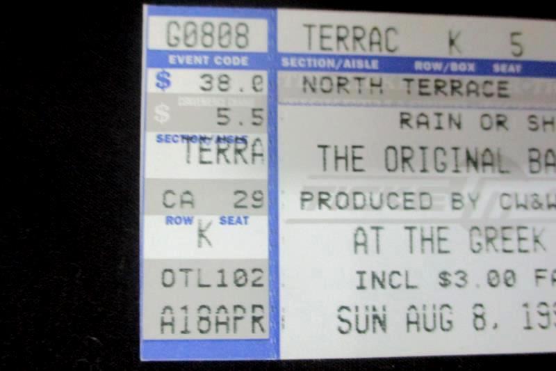 Bad Company Concert Ticket Stub Greek Theatre August 8 1999