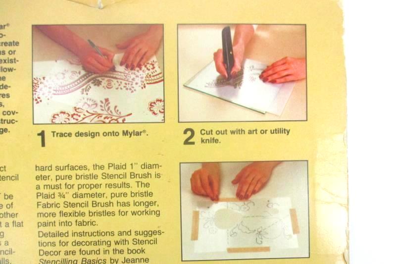 Plaid Enterprises Stencil Decor Mylar and Stencil Instructions Number 1835