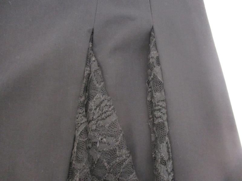 Apostrophe Women's Black A Line Skirt Lace Pleats Polyester Blend Size 8
