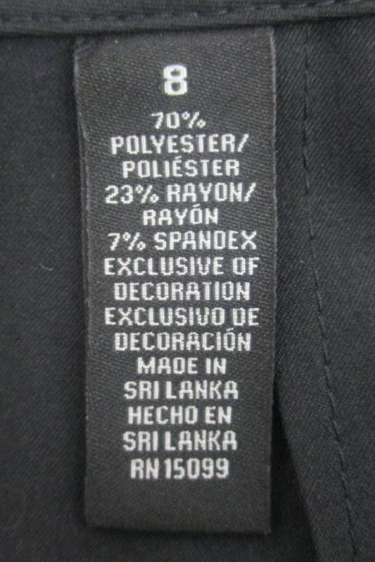 Apostrophe Women's Black A Line Skirt Lace Pleats Polyester Blend Size 8