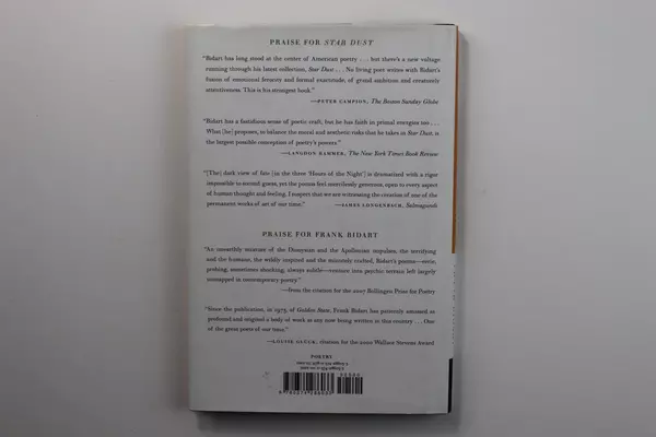 Watching The Spring Festival Poems by Frank Bidart Hardcover 2008 FSG
