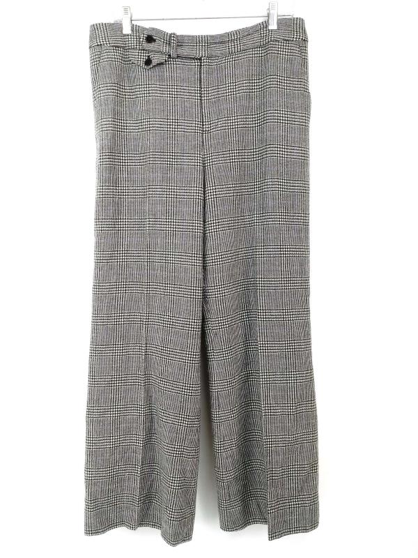 Lauren Ralph Lauren Lined Wool Pants Black Purple Houndstooth Size 12P