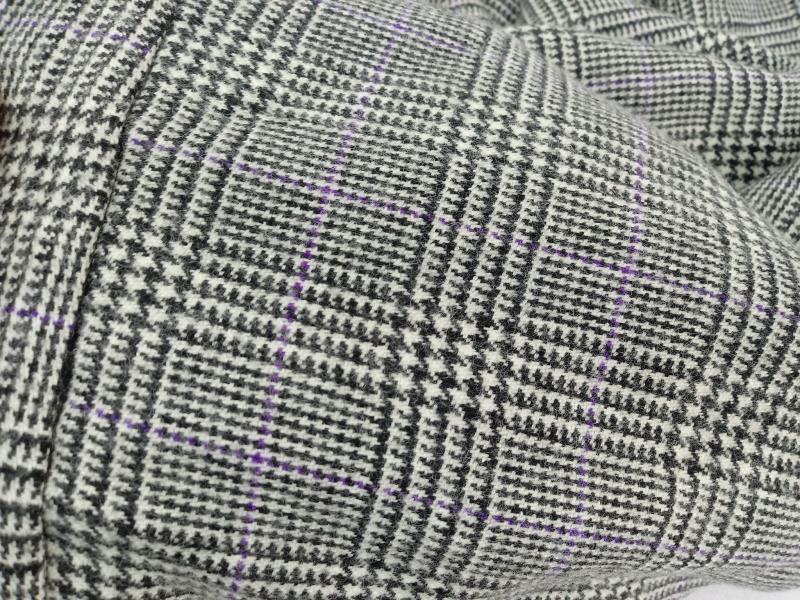 Lauren Ralph Lauren Lined Wool Pants Black Purple Houndstooth Size 12P