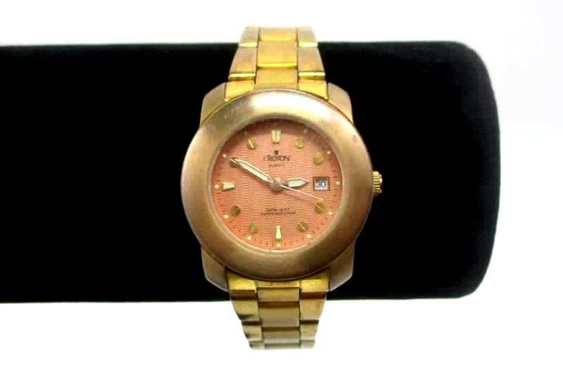 Vintage Rose Gold Men's Croton Watch Japan Movement 5 ATM Water Resist 165 Feet