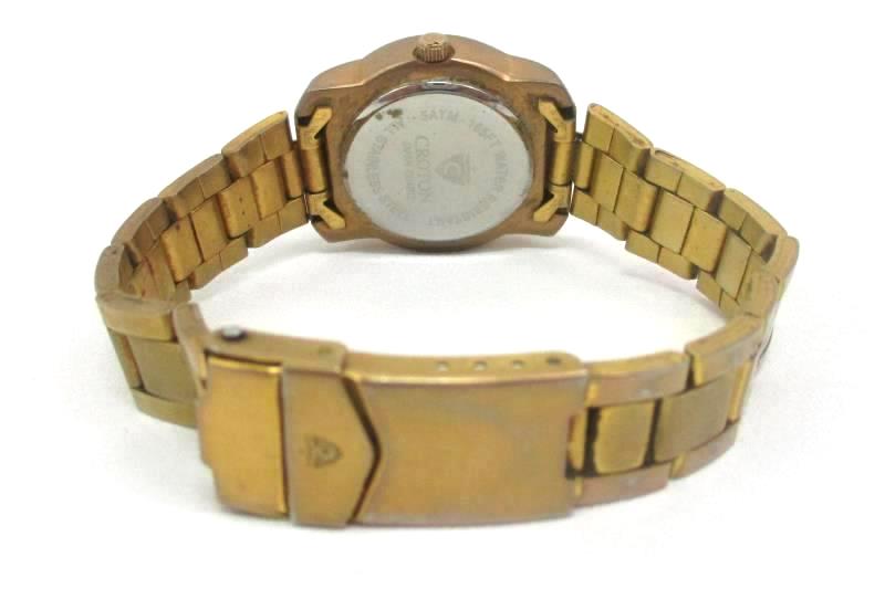 Vintage Rose Gold Men's Croton Watch Japan Movement 5 ATM Water Resist 165 Feet