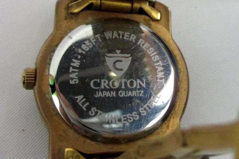 Vintage Rose Gold Men's Croton Watch Japan Movement 5 ATM Water Resist 165 Feet