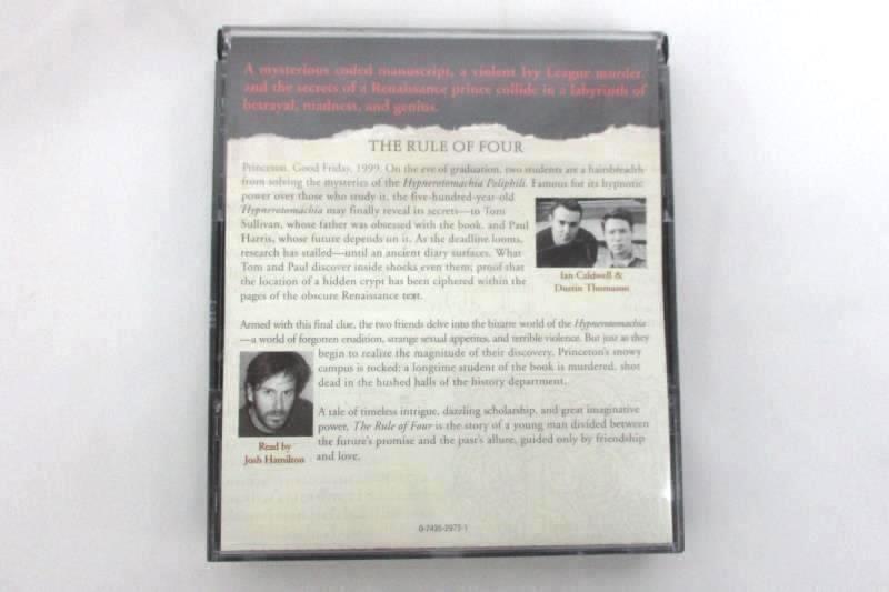 The Rule of Four by Dustin Thomason Ian Caldwell 2004 5 CD Collection AudioWorks