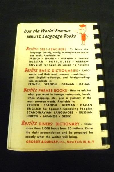 Vintage 1965 Berlitz Japanese for Travelers Phrase Book Spiral Bound