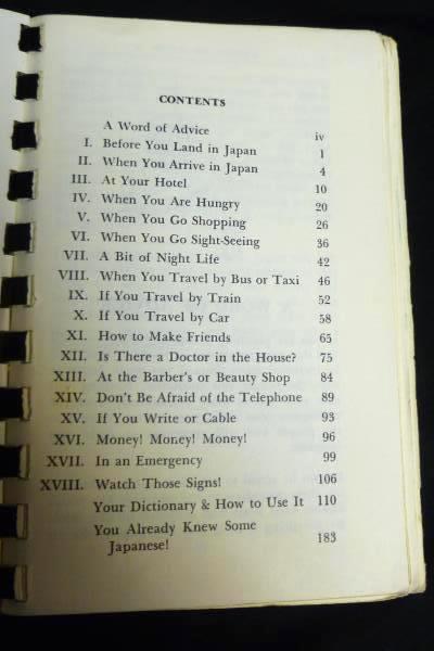 Vintage 1965 Berlitz Japanese for Travelers Phrase Book Spiral Bound