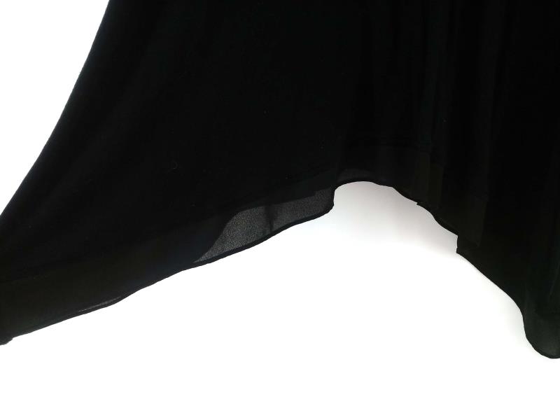 Deletta Tunic Top Lokka Knit Asymmetrical Hem Sweater Black Size Medium