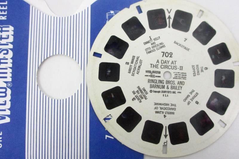 1952 Sawyer's View-Master Day at the Circus Ringling Brothers Reels #701-702